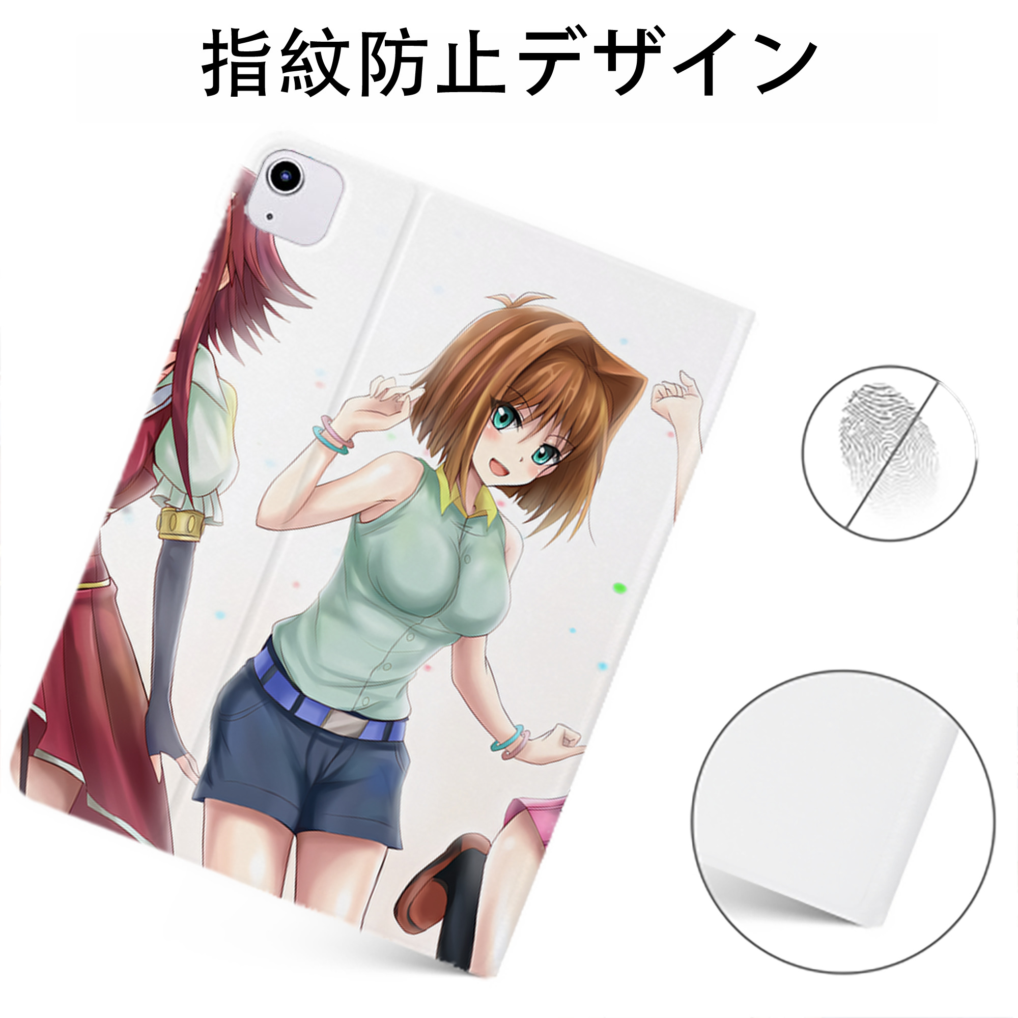 （画像用） 遊☆戯☆王 Yu-Gi-Oh! IPadケース ペンホルダー付き ブックスタイルデザイン